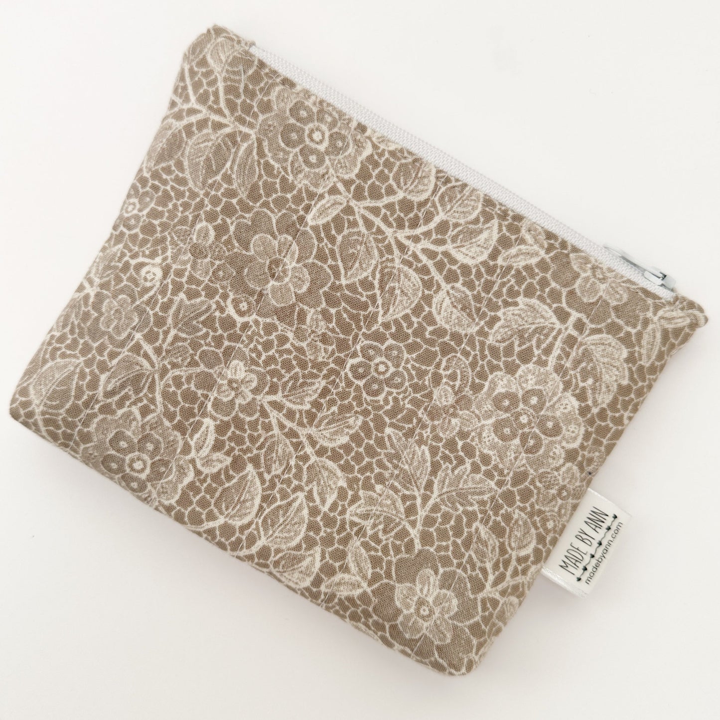 Quilted zipper pouch