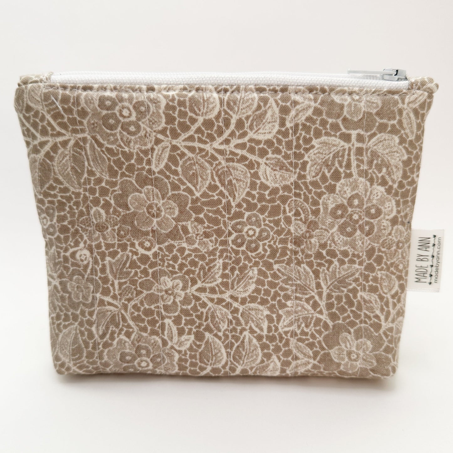 Quilted zipper pouch
