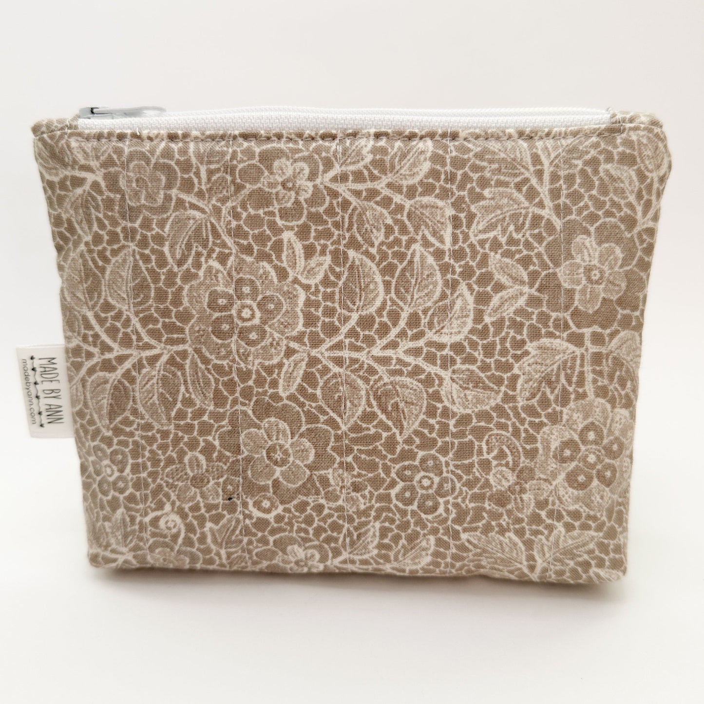 Quilted zipper pouch
