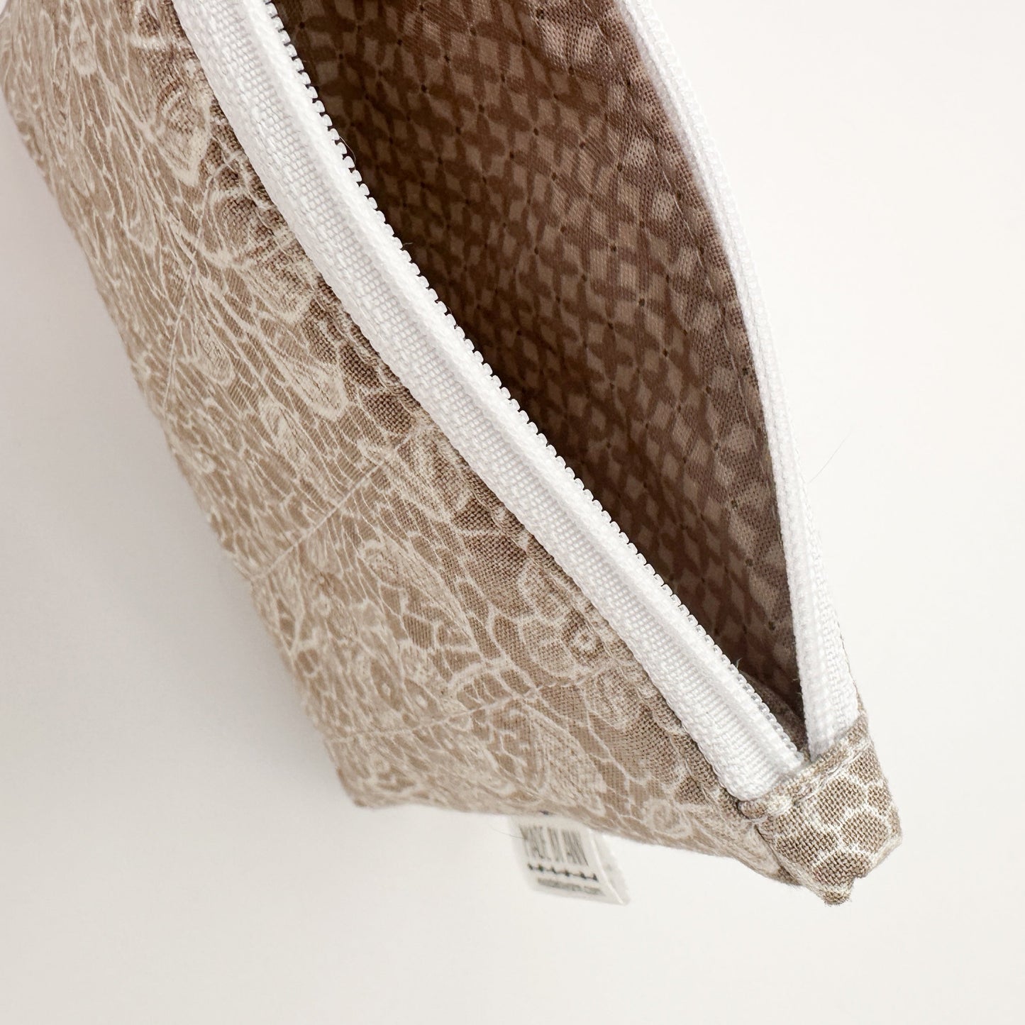 Quilted zipper pouch