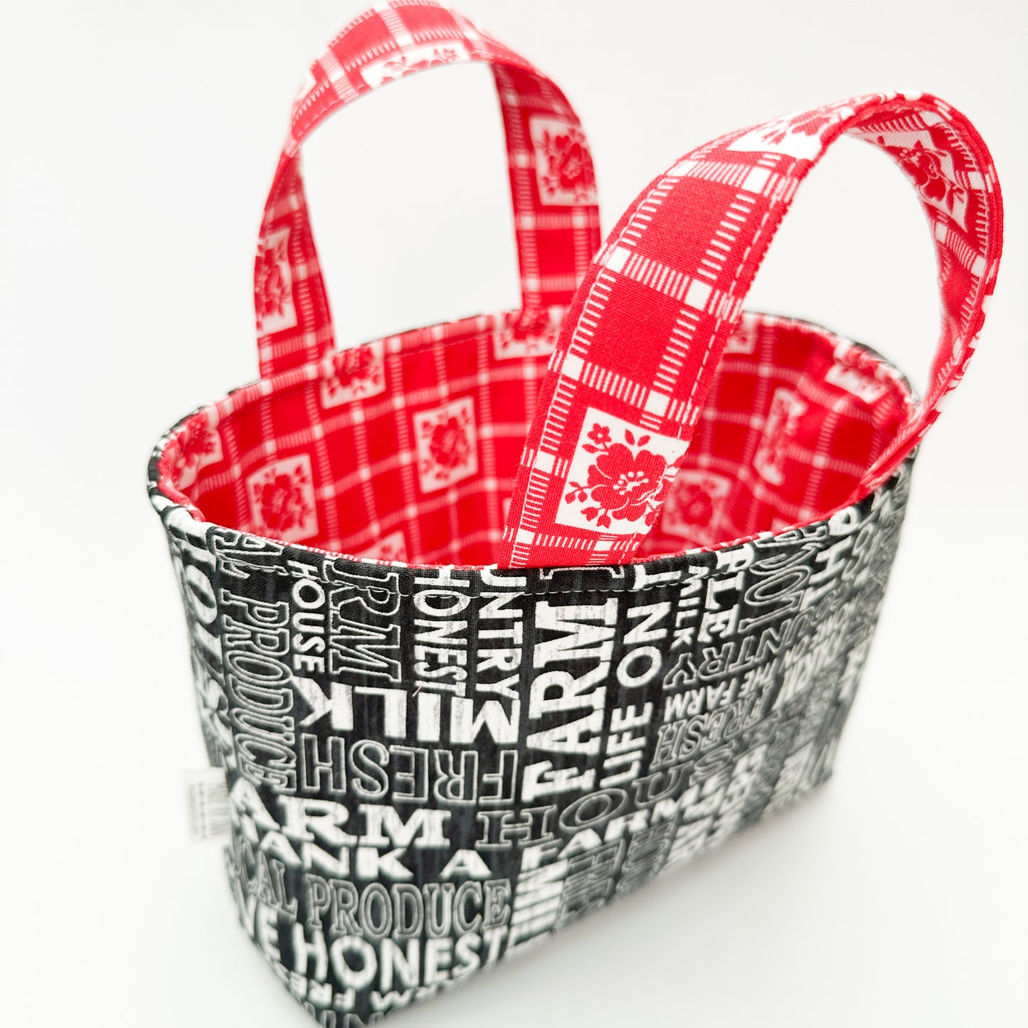 Black & red tote