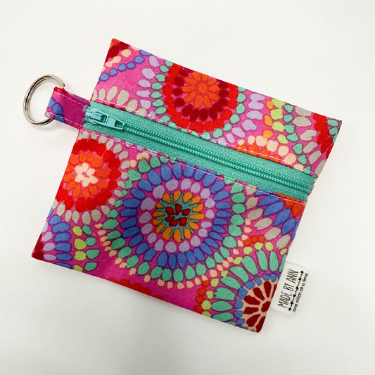 Keyring zipper pouch