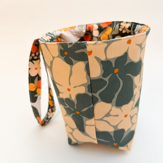 Cotton Trash Bag - tropical orange