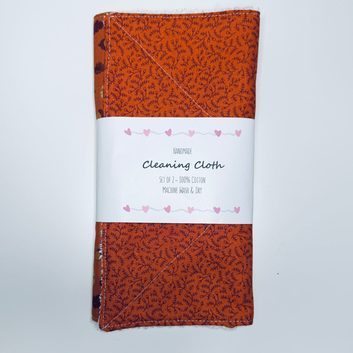 Fall Vibes Cotton Terry Cleaning Cloths with Coordinating Fabric (set of 2)