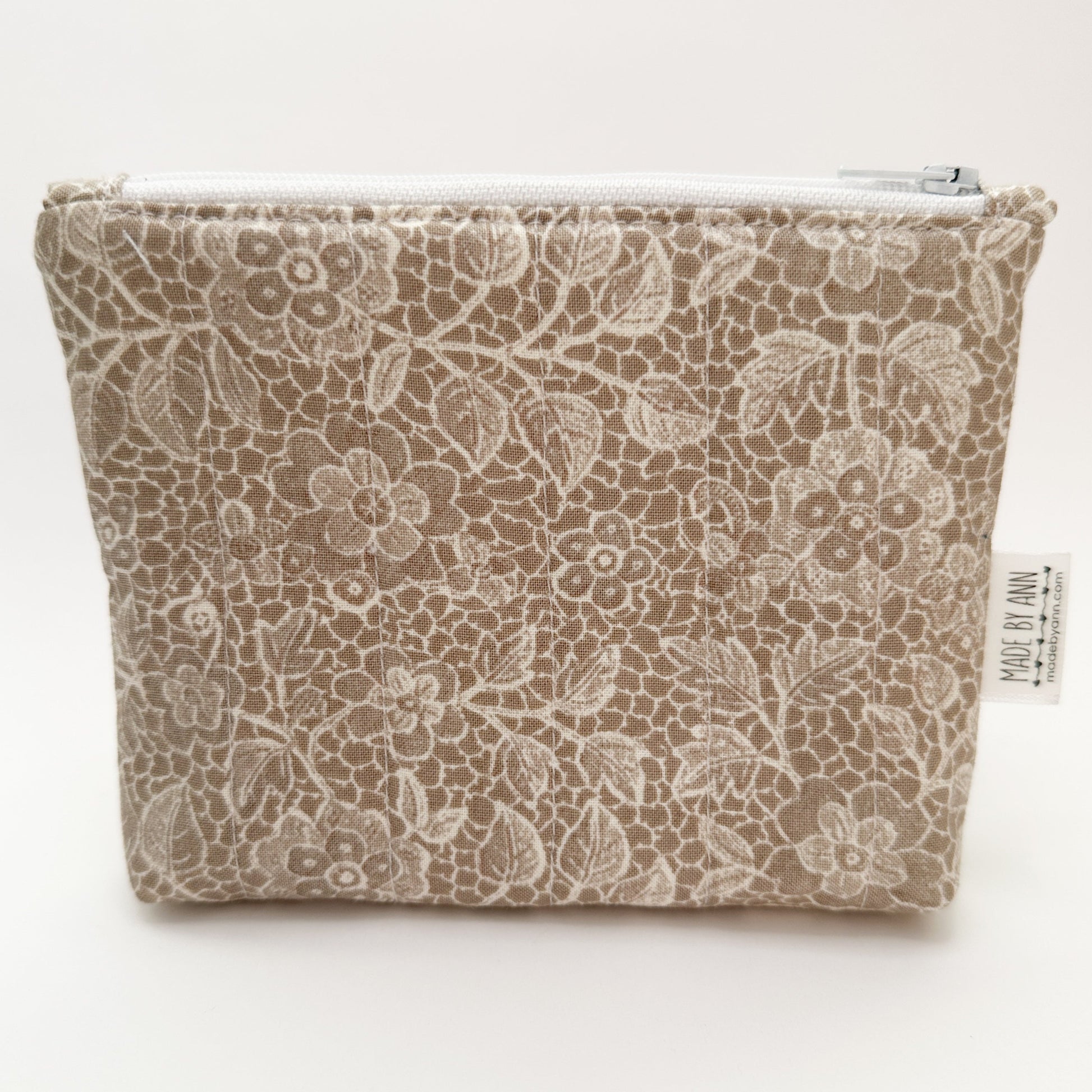 Quilted zipper pouch