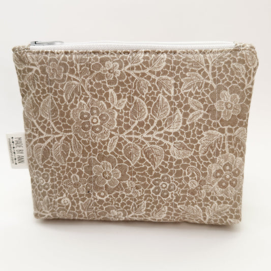 Quilted zipper pouch
