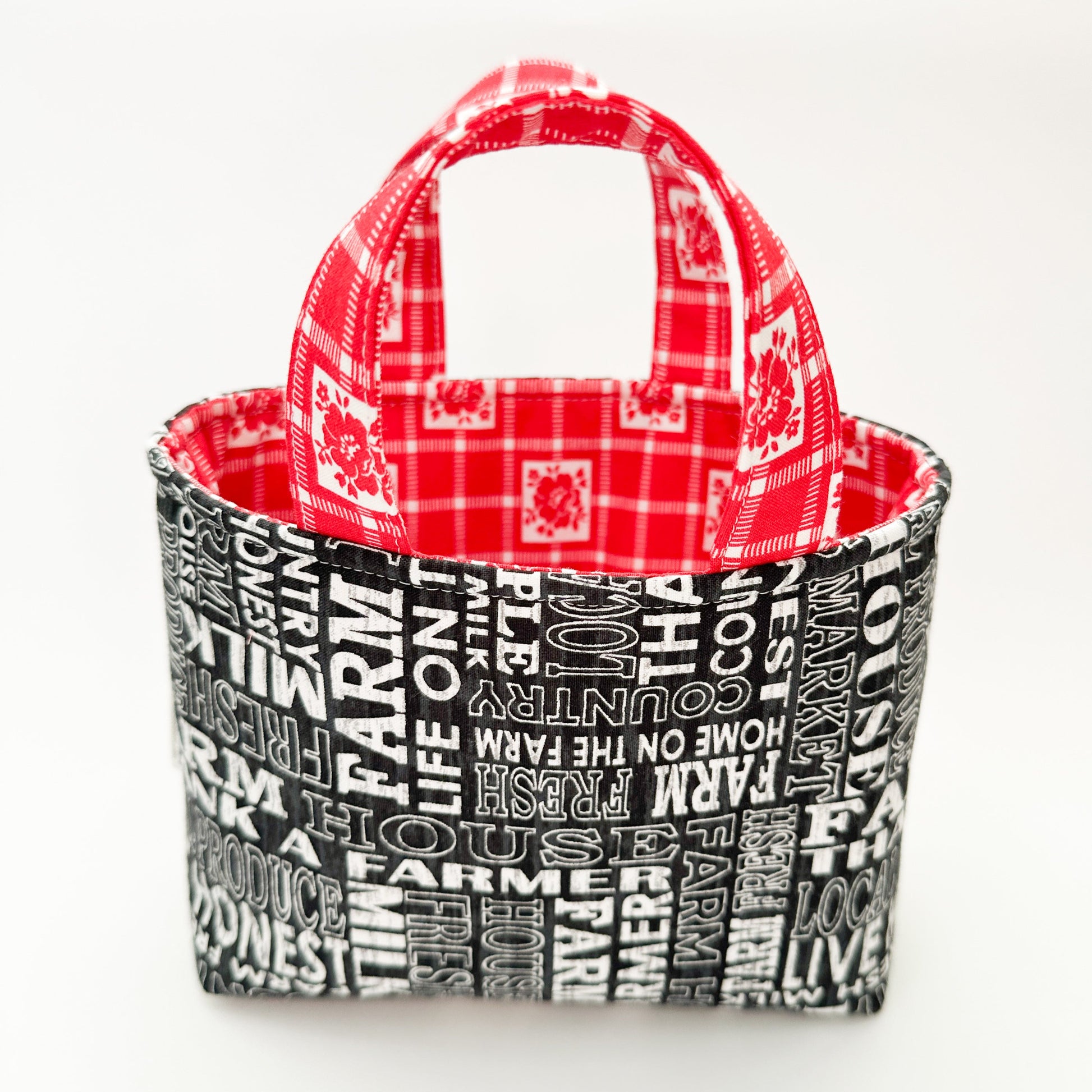 Black & red tote