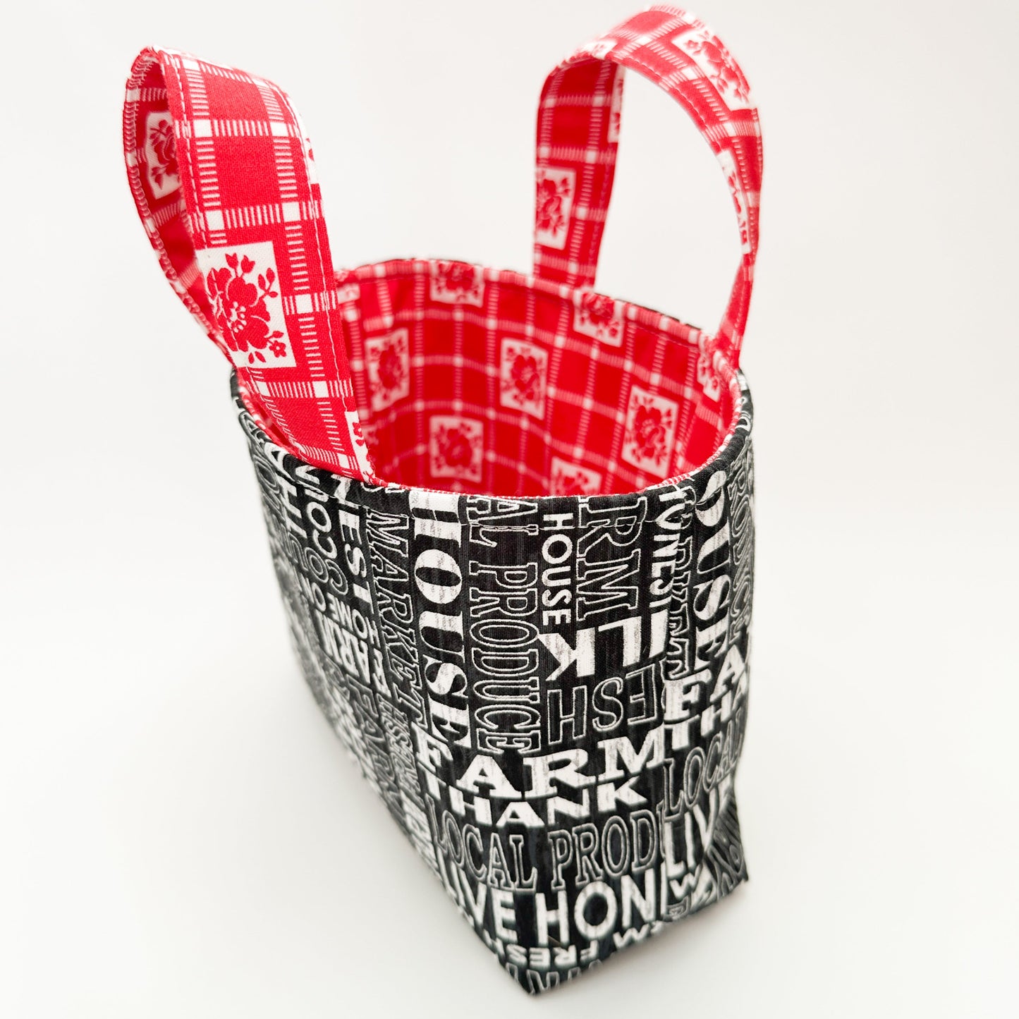 Black & red tote